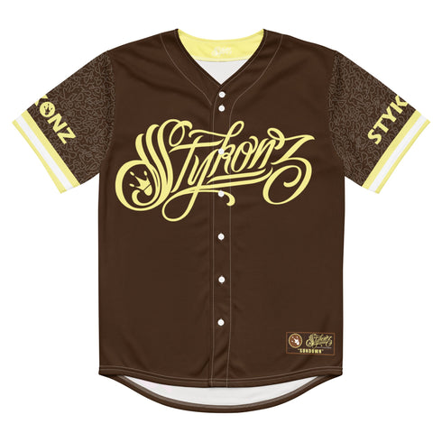 Men’s Graffiti Baseball Jersey – Sundown | Hip - Hop Streetwear Jersey - Stykonz Graffiti Streetwear
