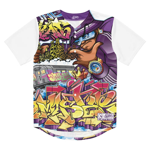 Men’s Graffiti Baseball Jersey – The Train Master NY Wildstyle | Hip - Hop Streetwear Jersey - Stykonz Graffiti Streetwear