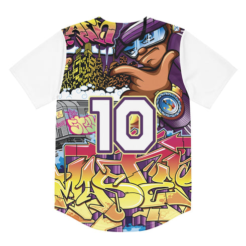 Men’s Graffiti Baseball Jersey – The Train Master NY Wildstyle | Hip - Hop Streetwear Jersey - Stykonz Graffiti Streetwear
