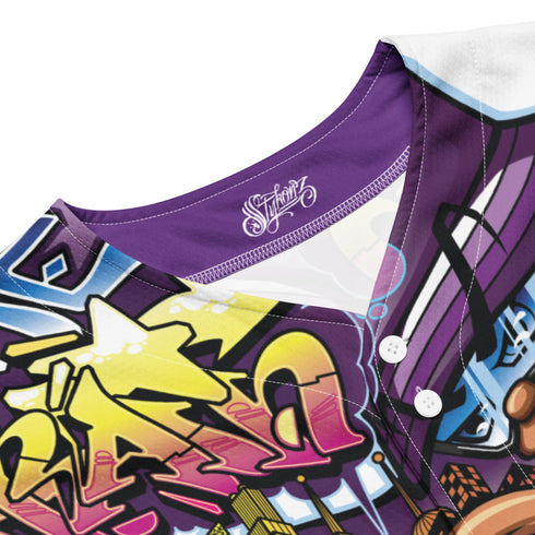 Men’s Graffiti Baseball Jersey – The Train Master NY Wildstyle | Hip - Hop Streetwear Jersey - Stykonz Graffiti Streetwear