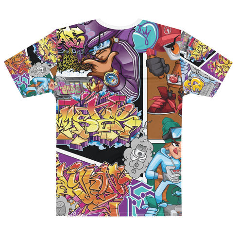 Men's Graffiti Crew Neck T-Shirt Comic Stykonz 1 | Hip - Hop Streetwear Tee - Stykonz Graffiti Streetwear