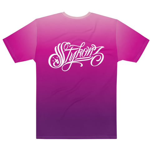 Men's Graffiti Crew Neck T-Shirt Crimson Scriptkonz | Hip - Hop Streetwear Tee - Stykonz Graffiti Streetwear