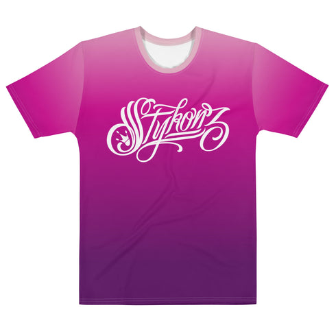 Men's Graffiti Crew Neck T-Shirt Crimson Scriptkonz | Hip - Hop Streetwear Tee - Stykonz Graffiti Streetwear