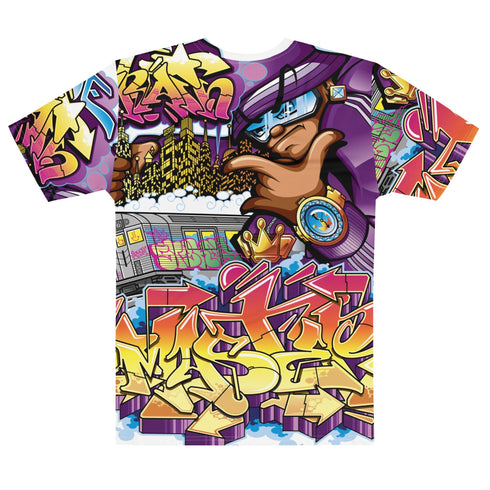 Men's Graffiti Crew Neck T-Shirt The Train Master NY Wildstyle | Hip - Hop Streetwear Tee - Stykonz Graffiti Streetwear