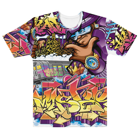 Men's Graffiti Crew Neck T-Shirt The Train Master NY Wildstyle | Hip - Hop Streetwear Tee - Stykonz Graffiti Streetwear