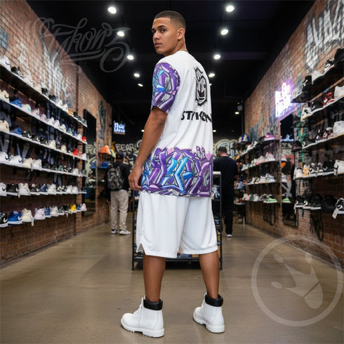 Men's Graffiti Crew Neck T-Shirt Wildstyle II | Hip - Hop Streetwear Tee - Stykonz Graffiti Streetwear