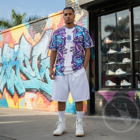 Men's Graffiti Crew Neck T-Shirt Wildstyle III | Hip - Hop Streetwear Tee - Stykonz Graffiti Streetwear