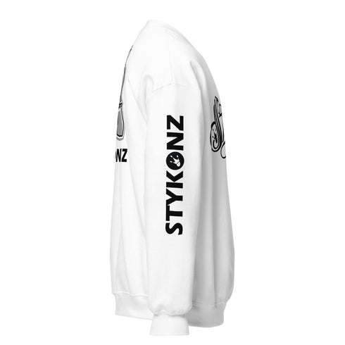 Men’s Graffiti Fleece Sweatshirt – Black Scriptkonz | Hip - Hop Streetwear Sweatshirt - Stykonz Graffiti Streetwear