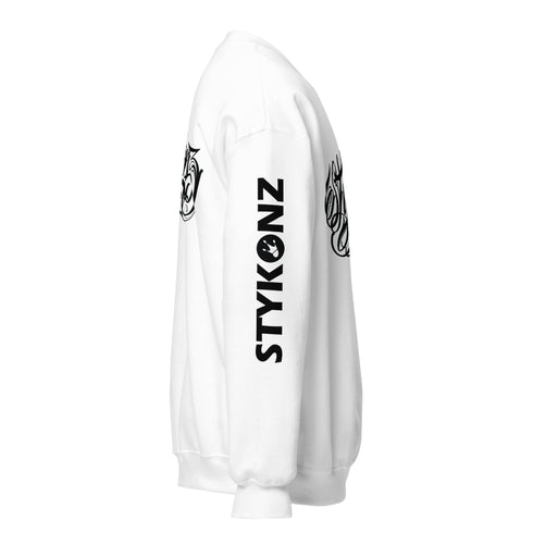 Men’s Graffiti Fleece Sweatshirt – Black Scriptkonz II | Hip - Hop Streetwear Sweatshirt - Stykonz Graffiti Streetwear