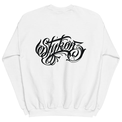 Men’s Graffiti Fleece Sweatshirt – Black Scriptkonz II | Hip - Hop Streetwear Sweatshirt - Stykonz Graffiti Streetwear