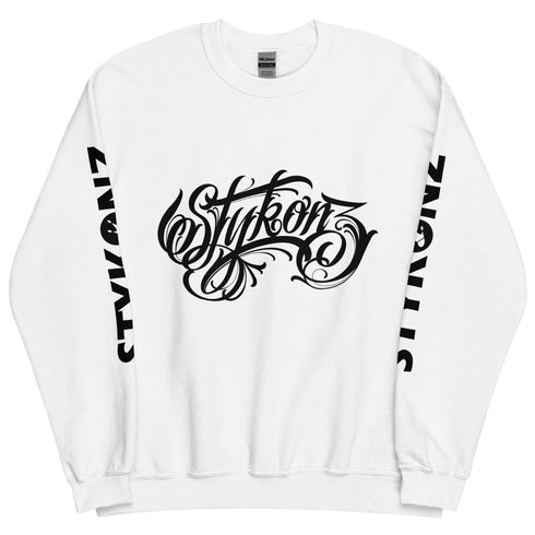 Men’s Graffiti Fleece Sweatshirt – Black Scriptkonz II | Hip - Hop Streetwear Sweatshirt - Stykonz Graffiti Streetwear