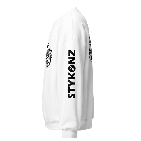 Men’s Graffiti Fleece Sweatshirt – Black Scriptkonz II | Hip - Hop Streetwear Sweatshirt - Stykonz Graffiti Streetwear