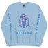 Men’s Graffiti Fleece Sweatshirt – Blue S - Kingz Crown Calli - Graff | Hip - Hop Streetwear Sweatshirt - Stykonz Graffiti Streetwear