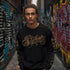 Men’s Graffiti Fleece Sweatshirt – Gold Scriptkonz | Hip - Hop Streetwear Sweatshirt - Stykonz Graffiti Streetwear