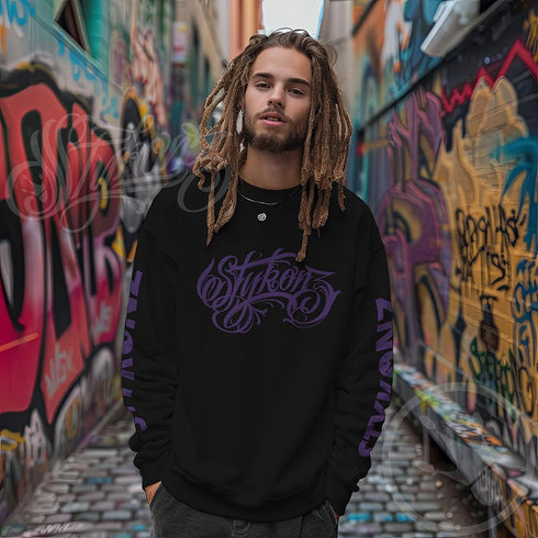 Men’s Graffiti Fleece Sweatshirt – Lav Scriptkonz II | Hip - Hop Streetwear Sweatshirt - Stykonz Graffiti Streetwear