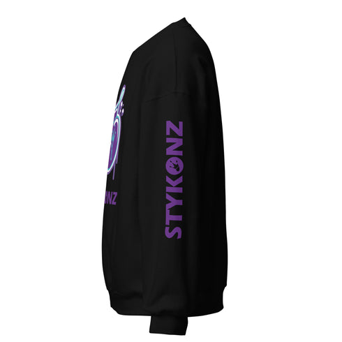 Men’s Graffiti Fleece Sweatshirt – Purple S - Kingz 2Line Throwup | Hip - Hop Streetwear Sweatshirt - Stykonz Graffiti Streetwear
