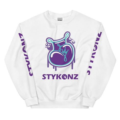 Men’s Graffiti Fleece Sweatshirt – Purple S - Kingz 2Line Throwup | Hip - Hop Streetwear Sweatshirt - Stykonz Graffiti Streetwear