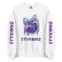 Men’s Graffiti Fleece Sweatshirt – Purple S - Kingz 2Line Throwup | Hip - Hop Streetwear Sweatshirt - Stykonz Graffiti Streetwear