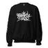 Men’s Graffiti Fleece Sweatshirt – White Stykonz Tag | Hip - Hop Streetwear Sweatshirt - Stykonz Graffiti Streetwear