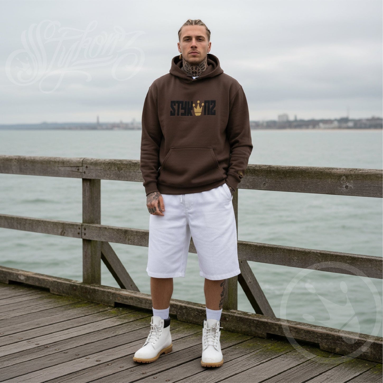 Men’s Graffiti Hoodie – XL Embroidered Stykonz Crown | Hip - Hop Streetwear Hoodie - Stykonz Graffiti Streetwear