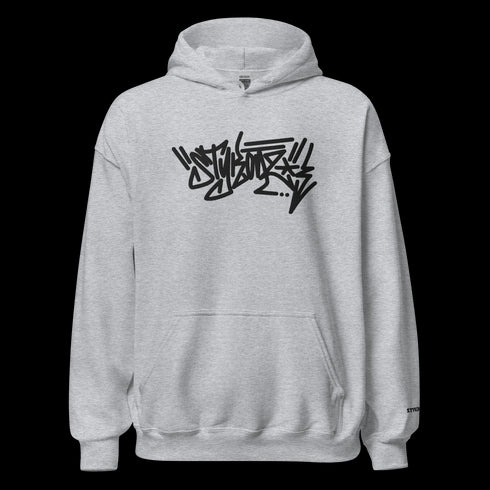 Men’s Graffiti Hoodie – XL Embroidered Stykonz feat Black City Tagz | Hip - Hop Streetwear Hoodie - Stykonz Graffiti Streetwear