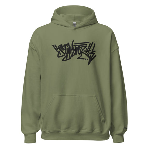 Men’s Graffiti Hoodie – XL Embroidered Stykonz feat Black City Tagz | Hip - Hop Streetwear Hoodie - Stykonz Graffiti Streetwear
