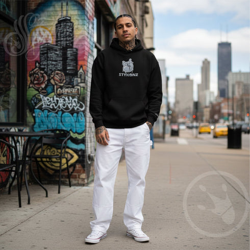 Men’s Graffiti Hoodie – XL Embroidered Stykonz feat S - Throw Up | Hip - Hop Streetwear Hoodie - Stykonz Graffiti Streetwear