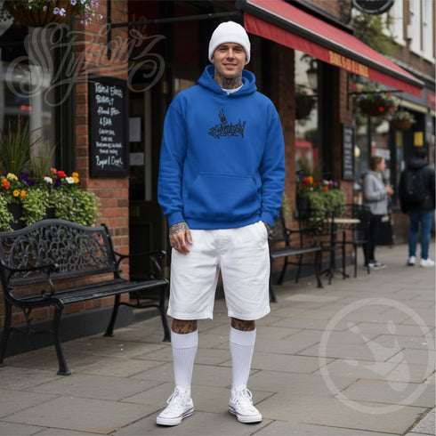 Men’s Graffiti Hoodie – XL Embroidered Stykonz feat Top - Tagz | Hip - Hop Streetwear Hoodie - Stykonz Graffiti Streetwear