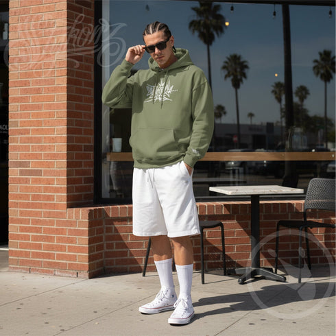 Men’s Graffiti Hoodie – XL Embroidered Stykonz feat White Crown Tagz | Hip - Hop Streetwear Hoodie - Stykonz Graffiti Streetwear