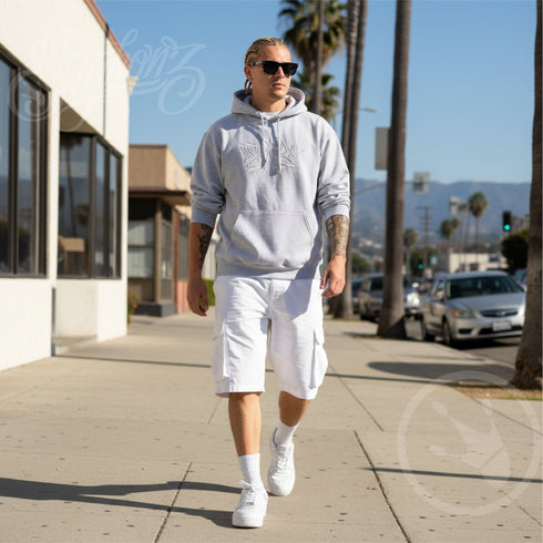 Men’s Graffiti Hoodie – XL Embroidered Stykonz feat White Crown Tagz | Hip - Hop Streetwear Hoodie - Stykonz Graffiti Streetwear