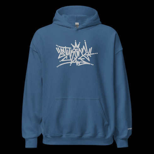 Men’s Graffiti Hoodie – XL Embroidered Stykonz feat White Crown Tagz | Hip - Hop Streetwear Hoodie - Stykonz Graffiti Streetwear