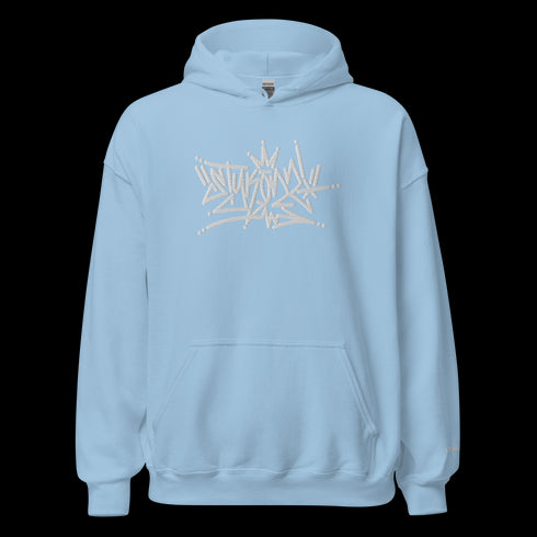 Men’s Graffiti Hoodie – XL Embroidered Stykonz feat White Crown Tagz | Hip - Hop Streetwear Hoodie - Stykonz Graffiti Streetwear