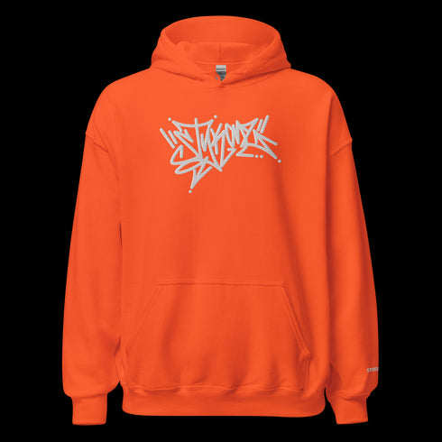 Men’s Graffiti Hoodie – XL Embroidered Stykonz feat White Wall Tagz | Hip - Hop Streetwear Hoodie - Stykonz Graffiti Streetwear