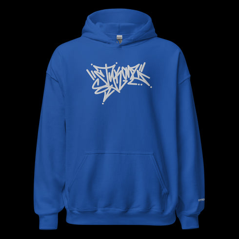Men’s Graffiti Hoodie – XL Embroidered Stykonz feat White Wall Tagz | Hip - Hop Streetwear Hoodie - Stykonz Graffiti Streetwear