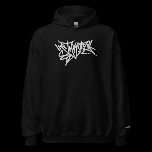Men’s Graffiti Hoodie – XL Embroidered Stykonz feat White Wall Tagz | Hip - Hop Streetwear Hoodie - Stykonz Graffiti Streetwear