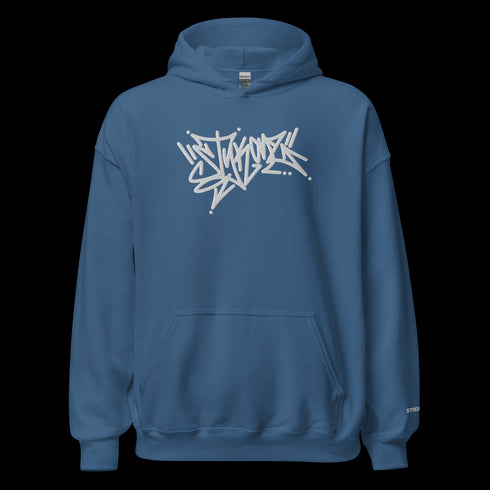 Men’s Graffiti Hoodie – XL Embroidered Stykonz feat White Wall Tagz | Hip - Hop Streetwear Hoodie - Stykonz Graffiti Streetwear
