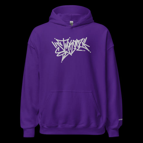Men’s Graffiti Hoodie – XL Embroidered Stykonz feat White Wall Tagz | Hip - Hop Streetwear Hoodie - Stykonz Graffiti Streetwear