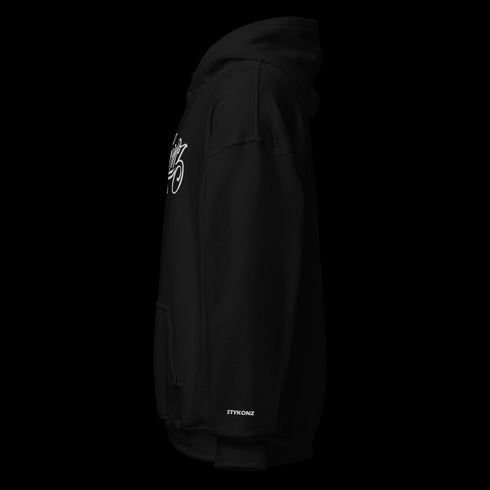 Men’s Graffiti Hoodie – XL Embroidered White Scriptkonz | Hip - Hop Streetwear Hoodie - Stykonz Graffiti Streetwear