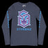 Men's Graffiti Long Sleeve Tee Purple and Blue S - Kingz Crown | Hip - Hop Streetwear Tee - Stykonz Graffiti Streetwear