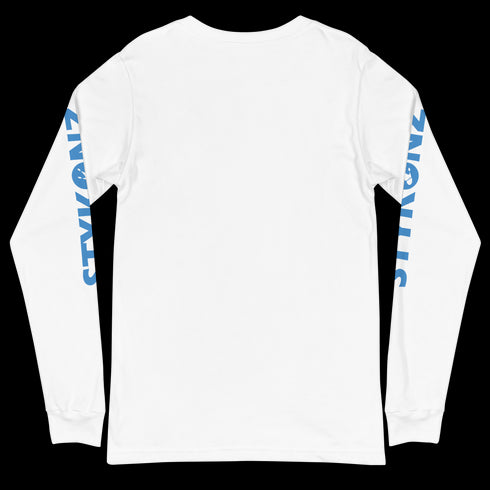 Men's Graffiti Long Sleeve Tee Purple and Blue S - Kingz Crown | Hip - Hop Streetwear Tee - Stykonz Graffiti Streetwear