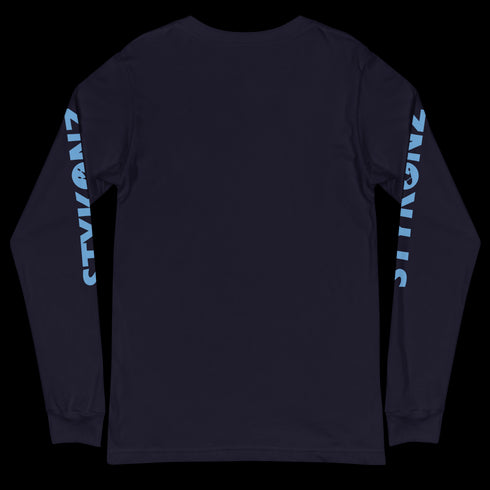Men's Graffiti Long Sleeve Tee Purple and Blue S - Kingz Crown | Hip - Hop Streetwear Tee - Stykonz Graffiti Streetwear