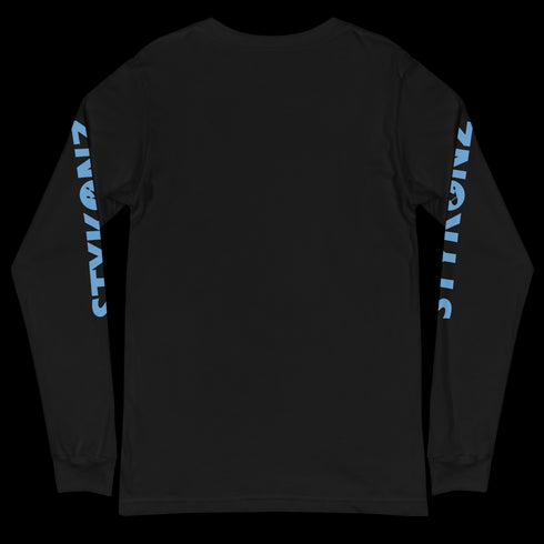Men's Graffiti Long Sleeve Tee Purple and Blue S - Kingz Crown | Hip - Hop Streetwear Tee - Stykonz Graffiti Streetwear
