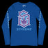 Men's Graffiti Long Sleeve Tee Purple and Blue S - Kingz Crown | Hip - Hop Streetwear Tee - Stykonz Graffiti Streetwear