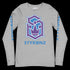 Men's Graffiti Long Sleeve Tee Purple and Blue S - Kingz Crown | Hip - Hop Streetwear Tee - Stykonz Graffiti Streetwear