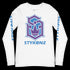 Men's Graffiti Long Sleeve Tee Purple and Blue S - Kingz Crown | Hip - Hop Streetwear Tee - Stykonz Graffiti Streetwear