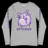 Men's Graffiti Long Sleeve Tee Purple S - Kingz 2Line Throwup | Hip - Hop Streetwear Tee - Stykonz Graffiti Streetwear