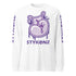 Men's Graffiti Long Sleeve Tee Purple S - Kingz 2Line Throwup | Hip - Hop Streetwear Tee - Stykonz Graffiti Streetwear