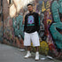 Men's Graffiti Long Sleeve Tee Turquoise & Purple S - Kingz Crown | Hip - Hop Streetwear Tee - Stykonz Graffiti Streetwear