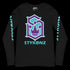 Men's Graffiti Long Sleeve Tee Turquoise & Purple S - Kingz Crown | Hip - Hop Streetwear Tee - Stykonz Graffiti Streetwear