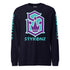 Men's Graffiti Long Sleeve Tee Turquoise & Purple S - Kingz Crown | Hip - Hop Streetwear Tee - Stykonz Graffiti Streetwear
